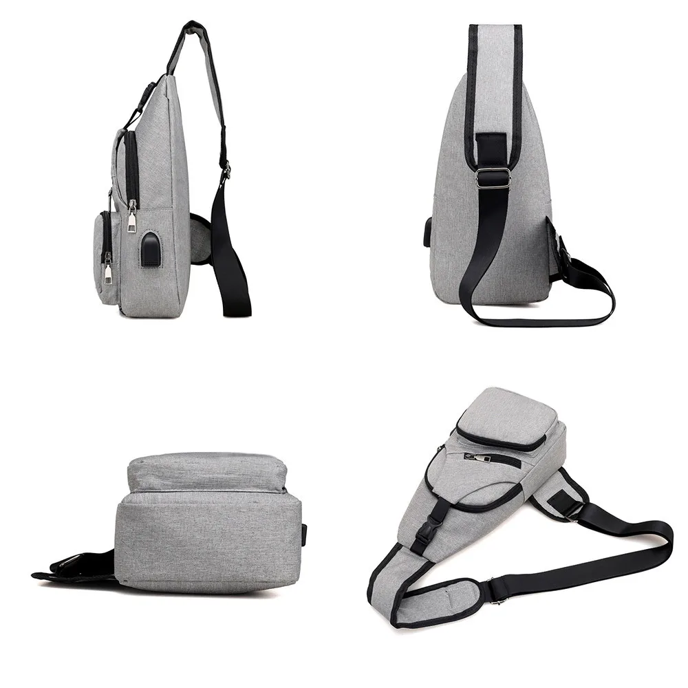 Aelicy Unisex Fashion Multifunction Crossbody Bag Casual Chest with USB New Bags Waist Packs 2020 new design | Багаж и сумки