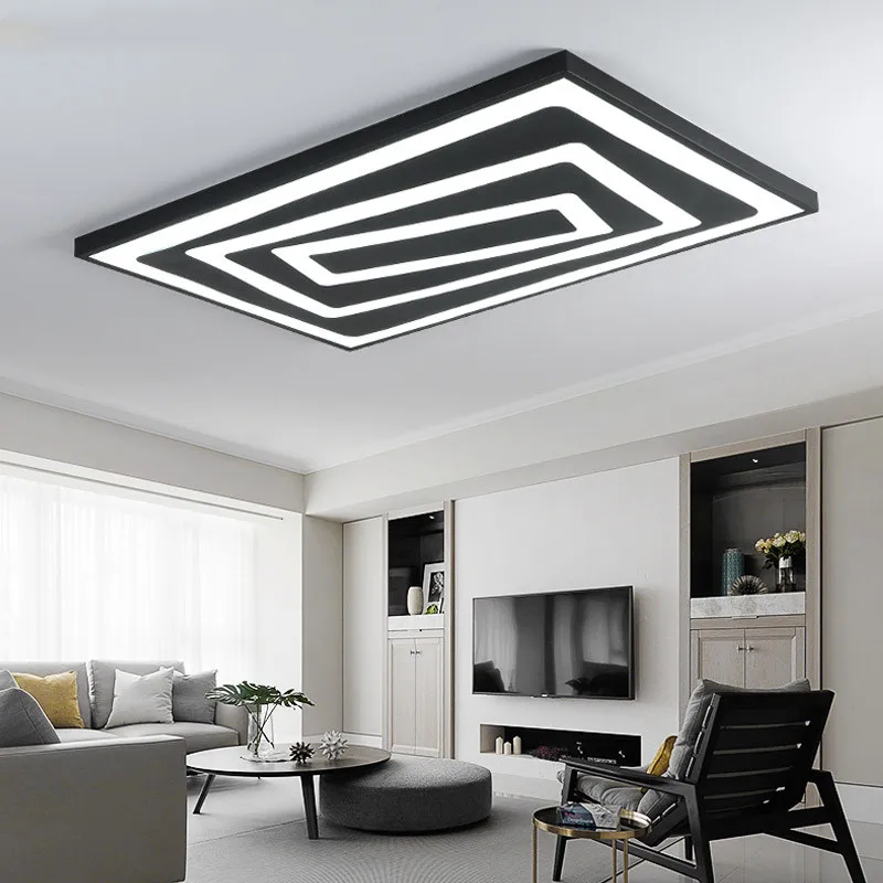 Living room Romantic square shape Simple modern creative led ceiling lamp office lighting bedroom lights dining iron | Освещение