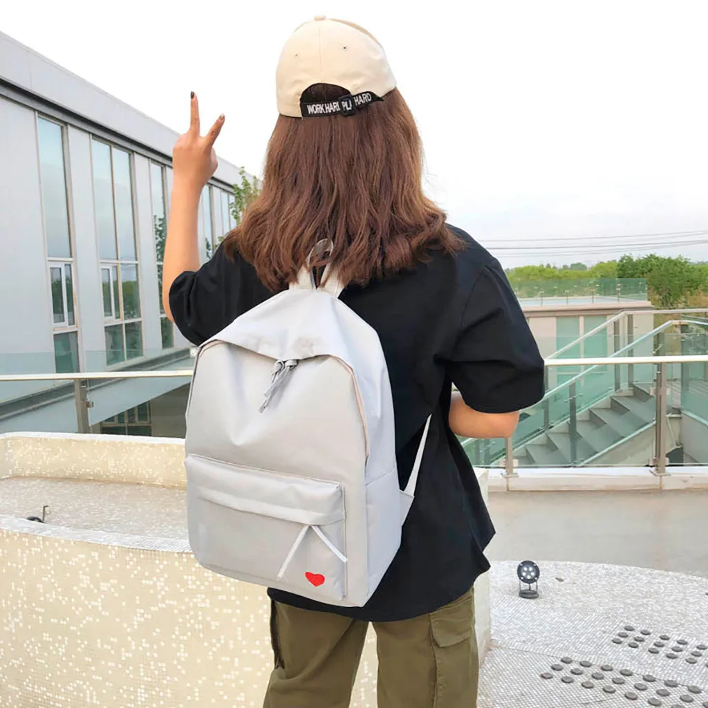 Водонепроницаемый женский рюкзак в японском стиле, однотонные рюкзаки Mochila Feminina Mujer, дорожная сумка для девочек-подростков, школьный ранец 7,2