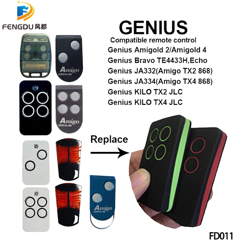 4 шт. Amigo Genius 868 МГц клон дубликат копия дистанционное управление handsender брелок передатчик с бесплатной доставкой