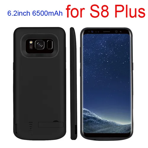 Black for S8 plus 5000/6500 мАч чехол для зарядного устройства для samsung Galaxy S8, портативная зарядка для путешествий, внешний аккумулятор, чехол для телефона, чехол для samsung S8 Plus - Цвет: Black for S8 plus