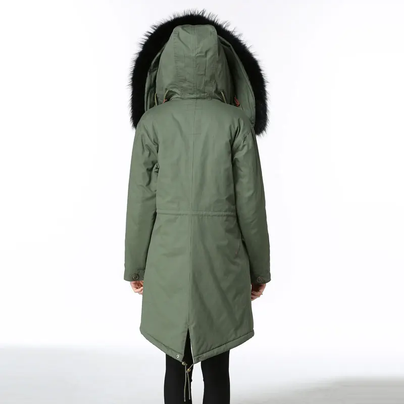 Модные весенние пальто унисекс с капюшоном из натурального хлопка мехом енота