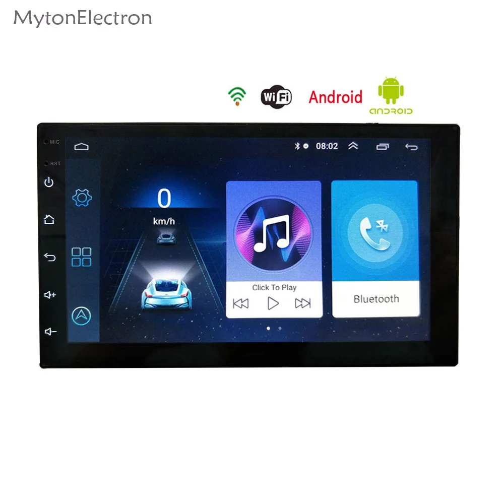 no Frame 2 Din Android Радио bluetooth gps навигация wifi стерео 1024*600 PC настольный автомобильный мультимедийный плеер заднего вида резервная парковочная камера - Размер экрана, дюймов: no Frame