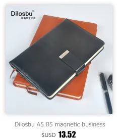 A5 B5 Dilosbu высококачественный блокнот с отрывными листами кожаный блокнот для деловых поездок с отделением для карт