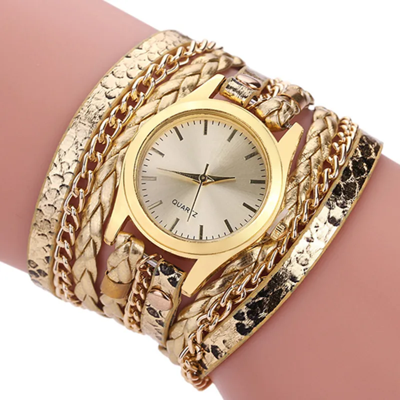 2019 женские кварцевые часы Geneva роскошные Брендовые JW браслет под старину тканые