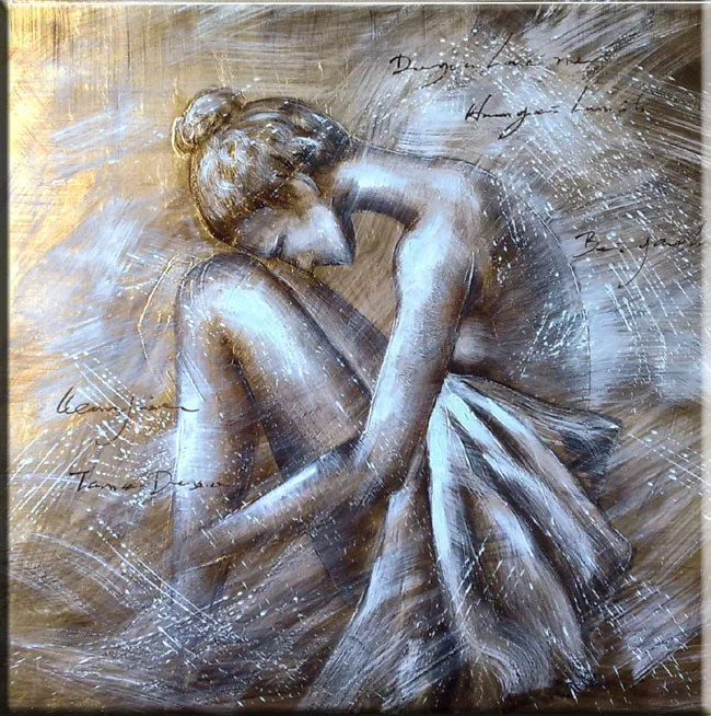 Silent ballerina oil painting modern arts gift for friends nice pictures on the living room reproduction canvas paintings | Дом и сад