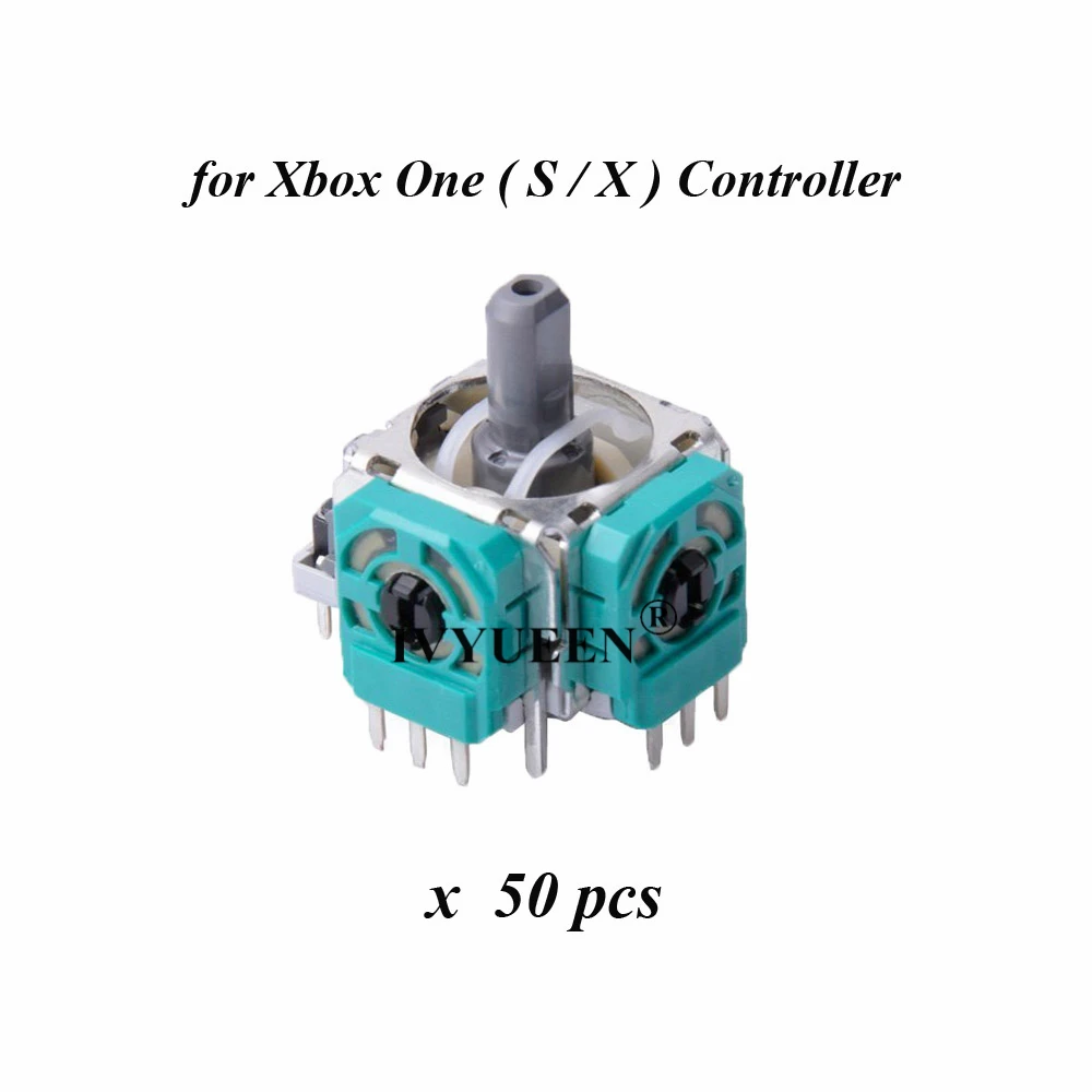 Xbox one 50 pcs IVYUEEN 50 шт. 3D джойстик Джойстик для playstation 4 PS4 Pro тонкий контроллер рокер для XBox One 360 аналоговые сенсорные палочки - Цвет: Xbox one 50 pcs