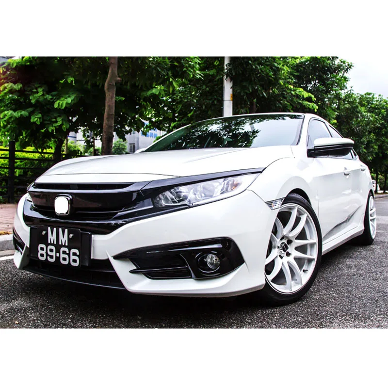 Черный углеродный автомобильный Стайлинг решетка SI передний гриль для Honda Civic 10