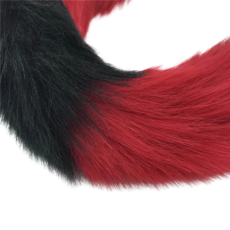 Анальная пробка мягкий лисий хвост из нержавеющей стали бусины секс Фетиш