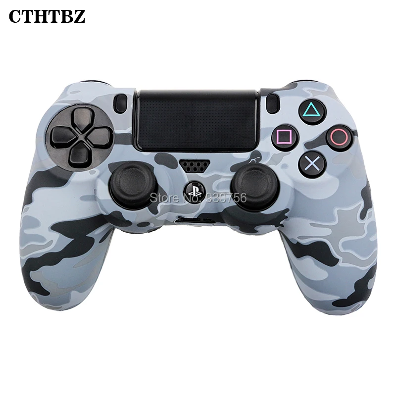 Камуфляжный защитный резиновый силиконовый чехол для PS4 Slim Pro беспроводной