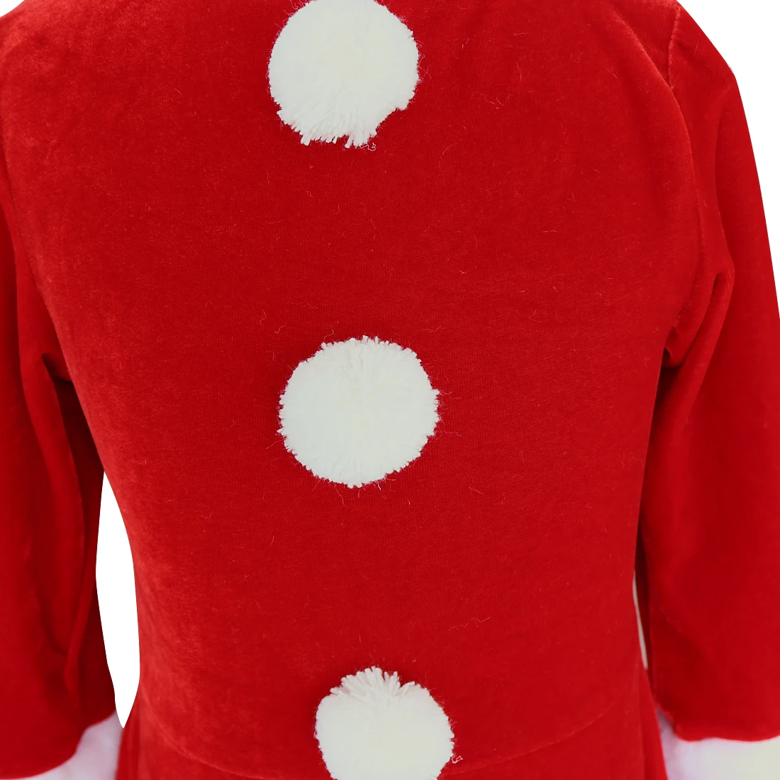 TiaoBug/Детский Рождественский костюм с белым помпоном для девочек красное платье