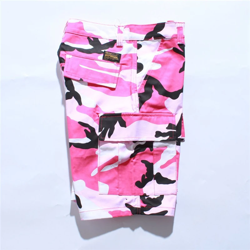 

Urban Streetwear Camouflage Cargo Shorts Men and Women Summer Multi-Pocket Youth Hip-Hop Casual Shorts Military Style Shorts