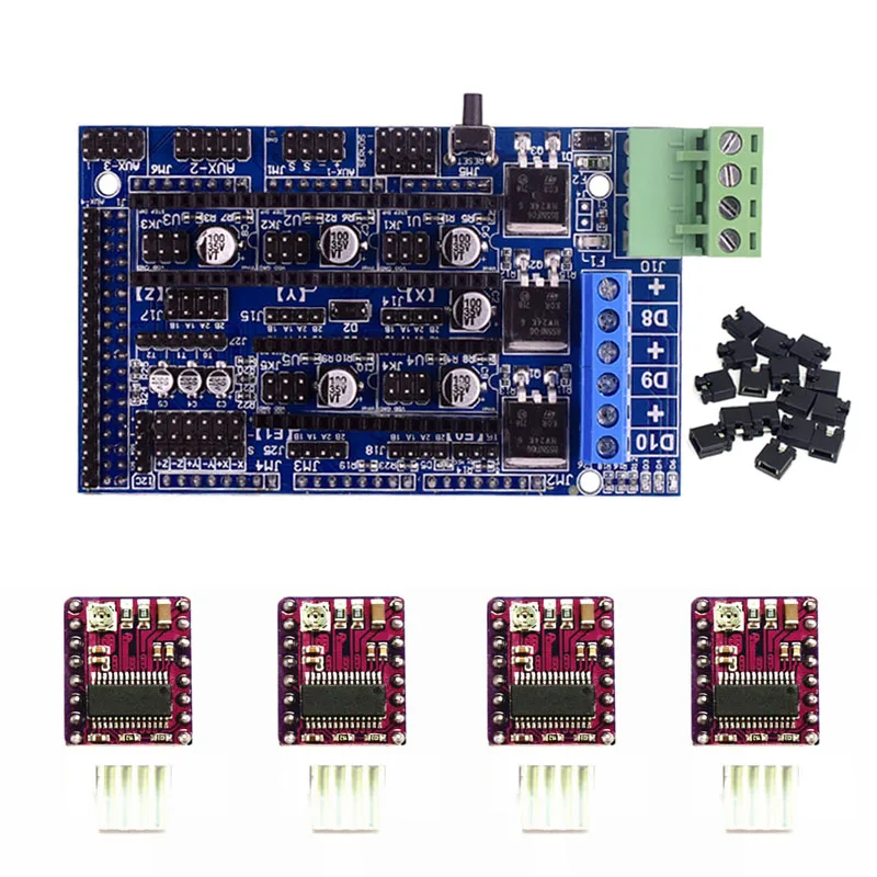 Ramps 1 6 обновление платы основание на 4 5 + Mega 2560 R3 Reprap Mendel 12864 ЖК дисплей Драйвер