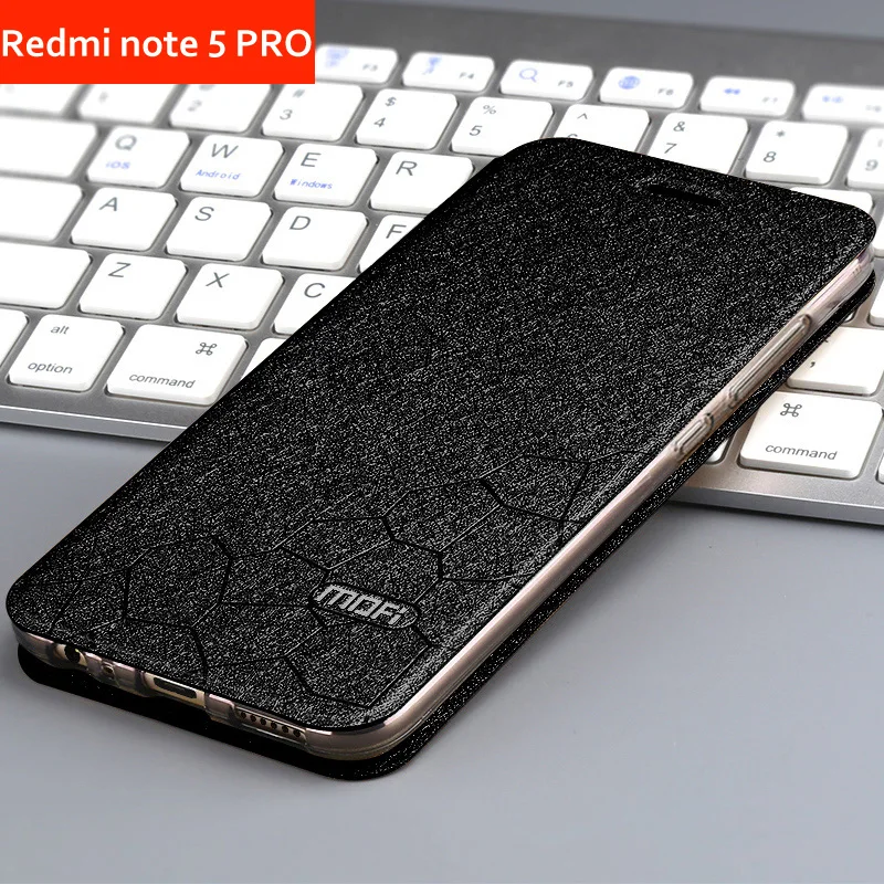 flip case for xiaomi redmi note 5 pro cover case leather book Mofi luxury soft silicon global redmi note 5 redmi note 5 pro case