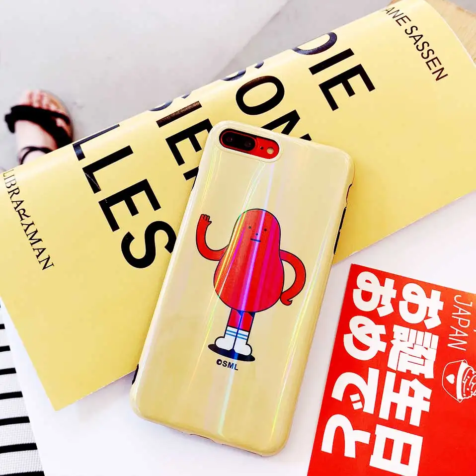 Cartoon couple mobile phone case For iPhone 6 6S 7 8 Plus Drop-proof Back Covers Funda TPU iphone X |
