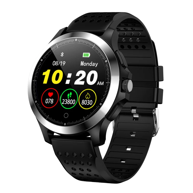 Black silicone strap Водонепроницаемый W8 ЭКГ+ PPG фитнес-Браслет Смарт-часы кровяное давление монитор сердечного ритма шагомер бизнес смарт-браслет для мужчин - Цвет: Black silicone strap