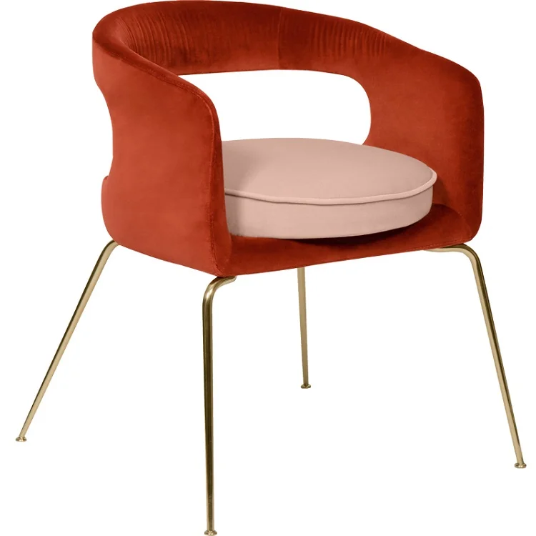 Louis Fashion Living Room Chairs Dining Nordic Simple Modern Casual Coffee Back Fabric Velvet |