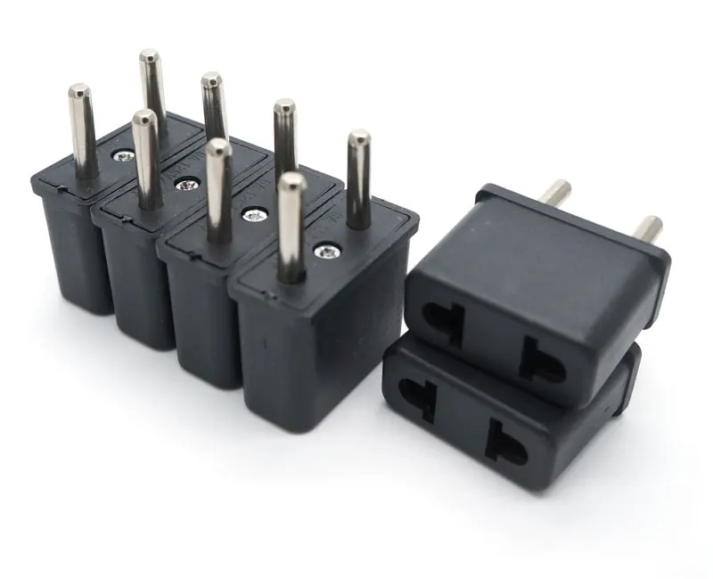 Дорожный конвертер адаптер США в ЕС AC штепсельная вилка бытовые вилки черный
