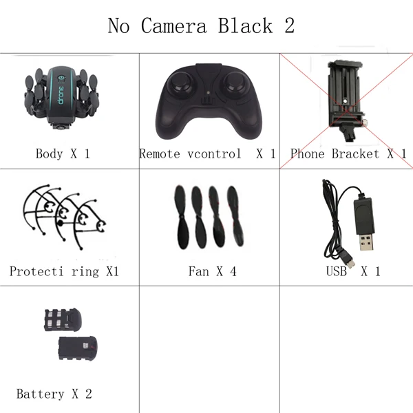 No camera black 2 Радиоуправляемый Дрон с 720p HD камерой в реальном времени с большим радиусом действия Радиоуправляемый вертолет X01HW мини складной wifi FPV Квадрокоптер для начинающих - Цвет: No camera black 2