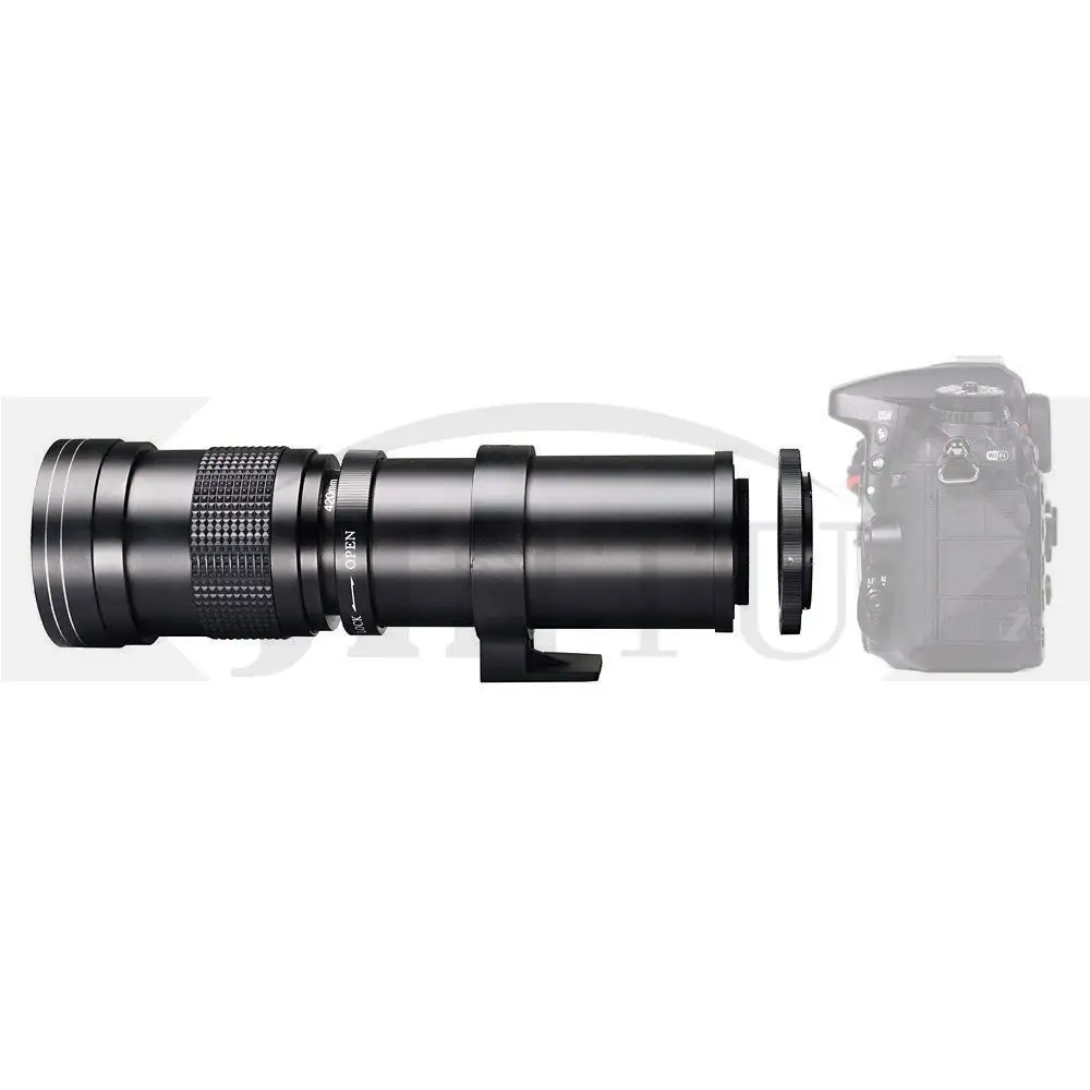 JINTU 420-800 мм F/8 3-16 ручной HD телефото зум объектив для Nikon DSLR камеры D3100 D3200 D3300 D3400 D5100