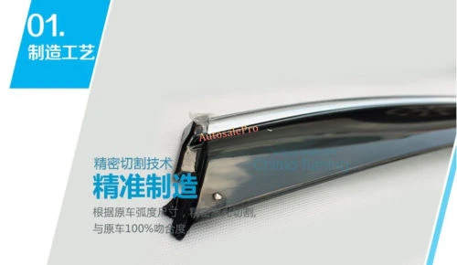 Chrome striS окна козырек от солнца Vent гвардии отражатель для Mitsubishi ASX RVR Outlander Sport 2010 2011 2012 2013