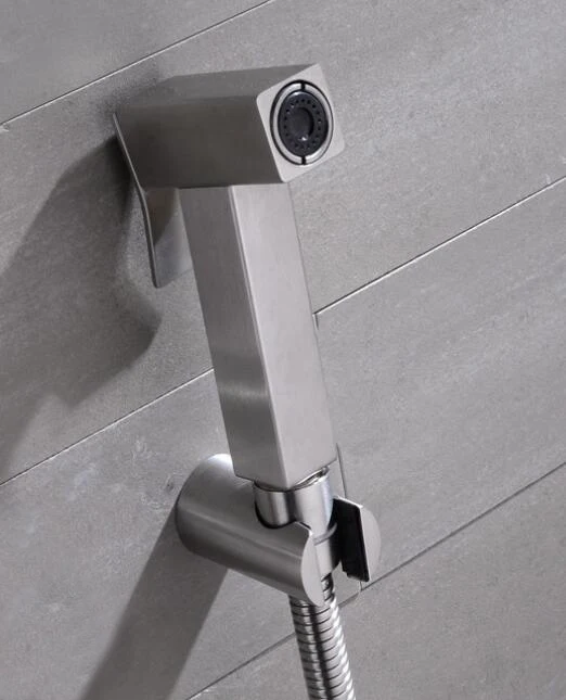 

Brushed Nickel Stainless Steel Toilet Handheld Diaper Sprayer Shower Shattaf Bidet spray Douche kit Jet BD435