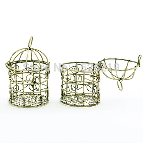 Новое поступление 1 шт./Лот подвеска в виде птичьей клетки из античной бронзы