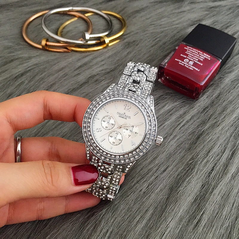 CONTENA Brand Women's Watch Diamond Rose Gold steels straps Luxury watches for Women Fashion Female Clock relogio feminino | Наручные