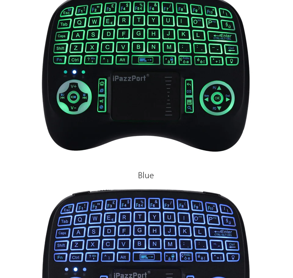 iPazzPort 21TL Backlit Italian 2.4GHz Wireless Keyboard Air Mouse with Touchpad For Android TV Box, Mini PC, Raspberry Pi3, OEM