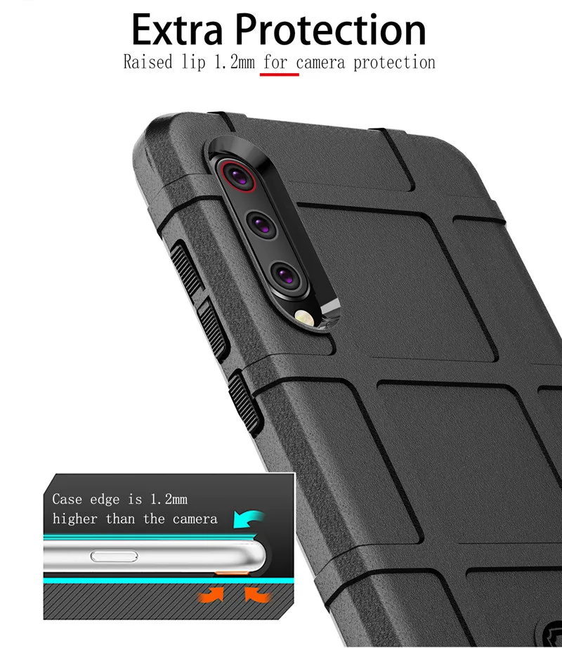 Rugged Shield Airbags Case For Xiaomi Mi 9 Soft Silicone Shockproof Armor Protective TPU Back Cover SE | Мобильные телефоны и