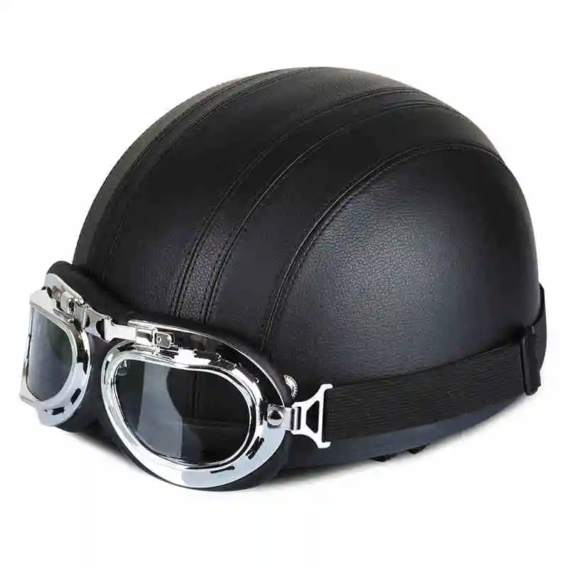 

New Motorcycle Helmet Pilot Vintage Cafe Racer Chopper Retro Crash Helmet Motorbike Motorcycle Moto Helmet For Motorcycle