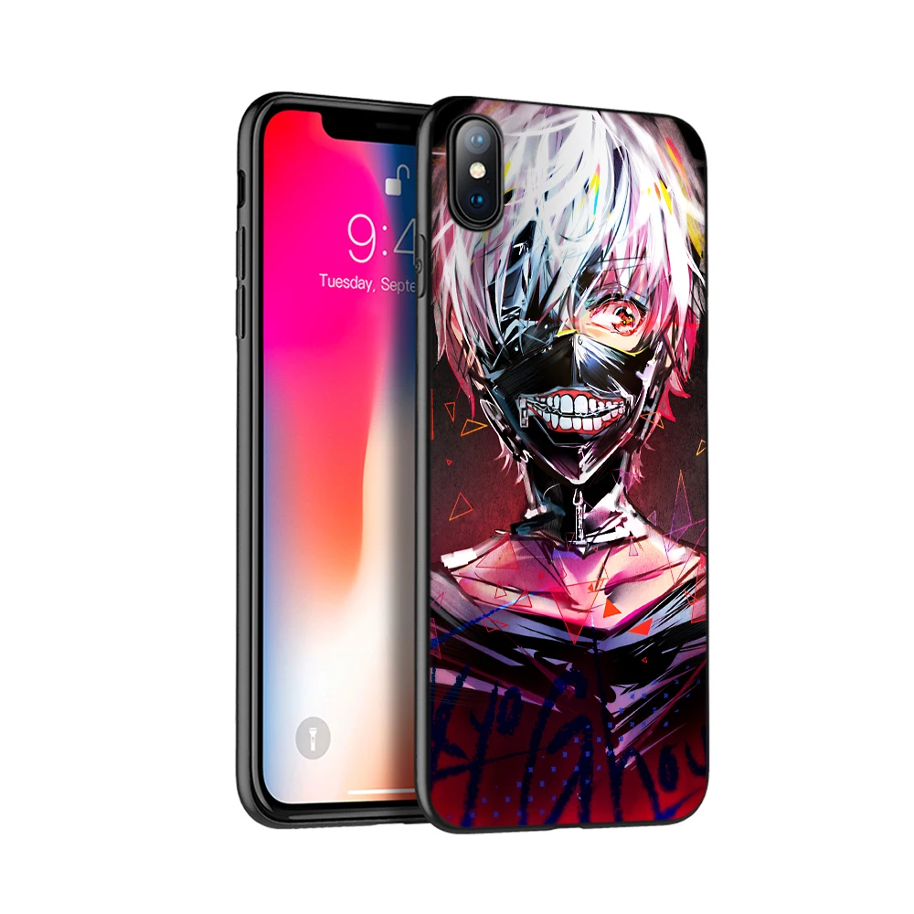 Черный ТПУ чехол для iphone 5 5S SE 6 6s 7 8 plus x 10 силиконовый XR XS 11 pro MAX case Tokyo Ghouls |