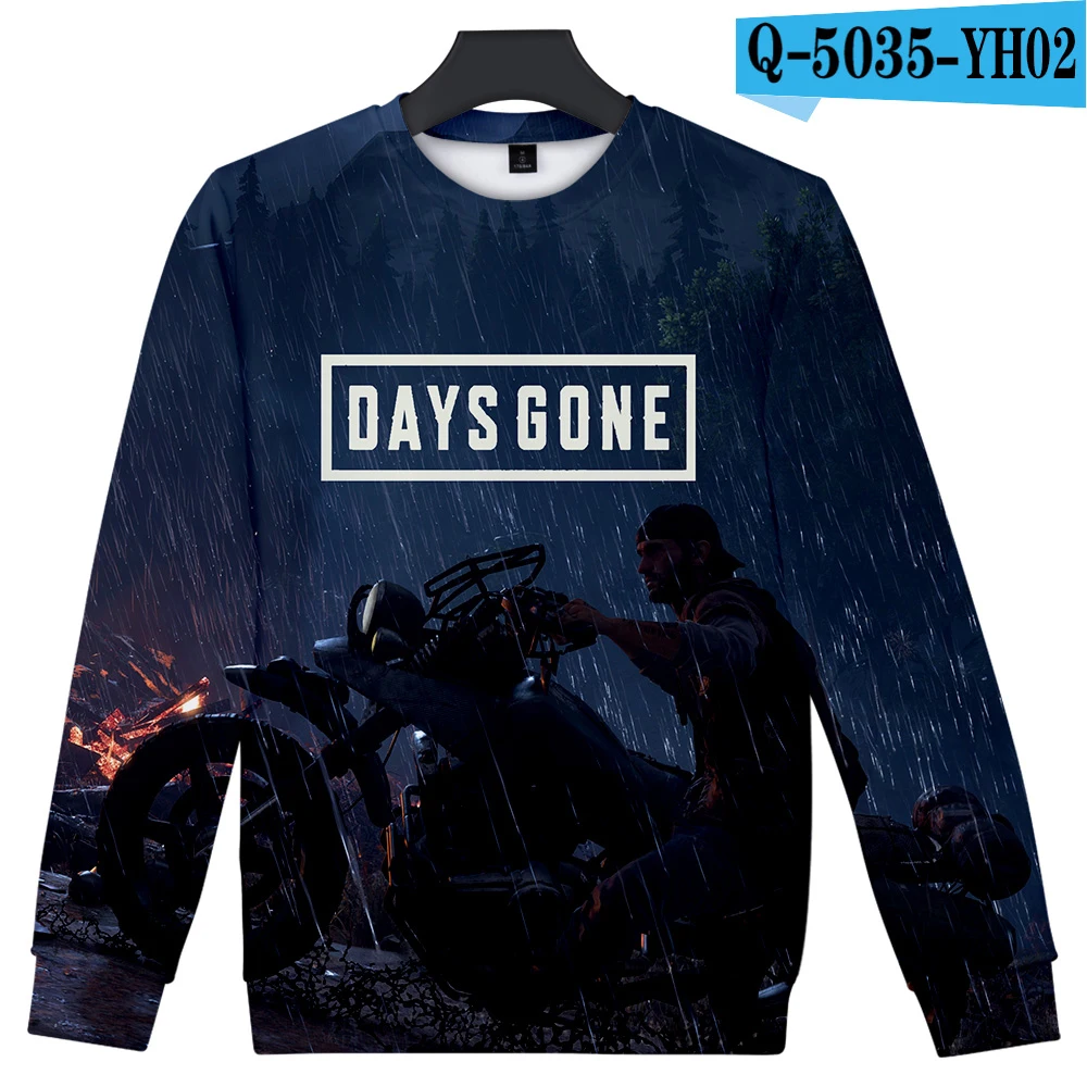 Модные days gone толстовка мужская Круглый воротник с длинными рукавами Толстовка days gone игры Harajuku топ с принтом в стиле хип-хоп толстовка - Цвет: 3D