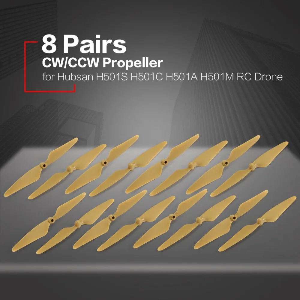 8 пар CW/CCW пропеллер реквизит лезвие RC Запасные части для Hubsan H501S H501C H501A H501M 501 RC Квадрокоптер