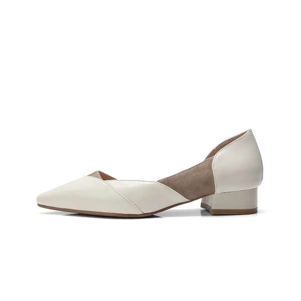Beige SOPHITINA модный пэчворк Для женщин Высококачественные туфли на плоской подошве из натуральной кожи; удобная обувь без застежки острый носок низкие Туфли без каблуков MO160 - Цвет: Beige
