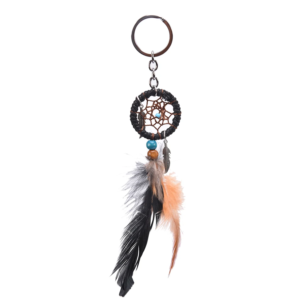 Природный дар проверки Dream Catcher Чистая с Бусины перьями стене висит украшение