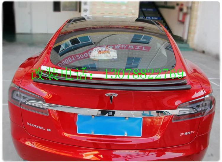 Подходит для Tesla Model S модифицированный задний спойлер из углеродного волокна|wing
