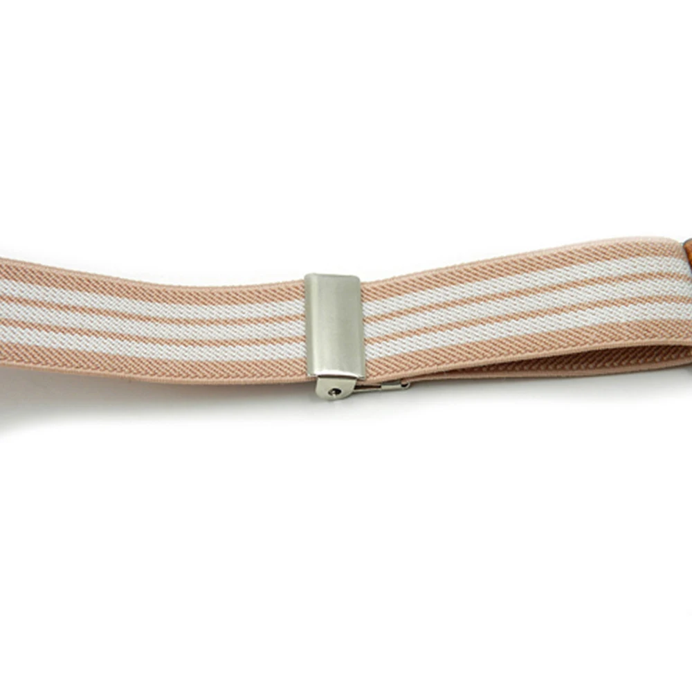 Милые Модная одежда для детей Детская мода коричневый 4 Зажимы Подтяжки женщин