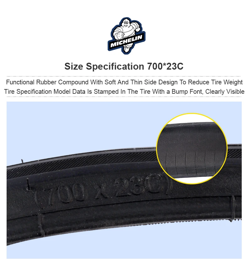 MICHELIN 1 Piece LITHION-3 Training Road Bicycle Bike Tire 700*23c Foldable Tyre Resistant Folding Ultralight Tyre Bicycle Parts