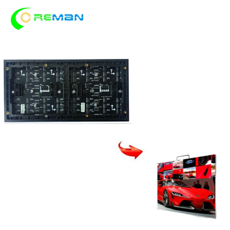 Letrero программируемый светодиодный matrix led p2 панель светодиодного модуля 256x128 мм