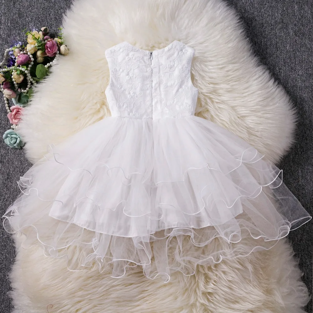 2019 Летний стиль zomer майка для девочки вечерние платье Roupa Menina Кружевное
