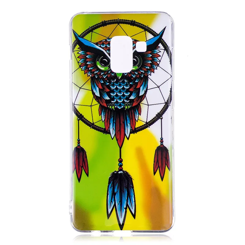 

Wekays Luminous Case For Coque Samsung Galaxy A5 2018 A530 SM-A530F Cute Cartoon Unicorn Owl Skull Silicone Fundas Cover Cases