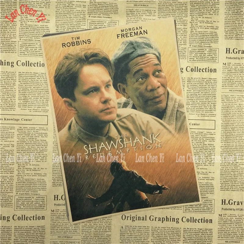 Несколько наград классический фильм Shawshank Redemption Ностальгический матовый крафт-бумага плакат