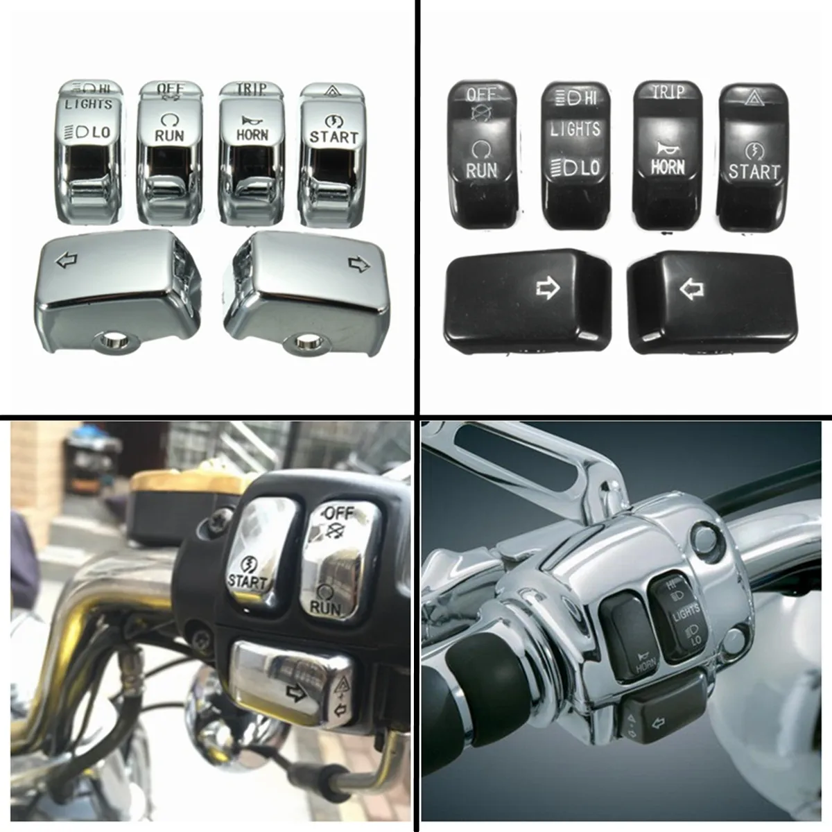 Переключатель управления для мотоцикла крышка кнопки комплект Harley Dyna Softail XL