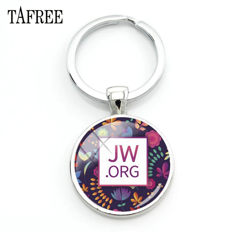 TAFREE Новый 2018 JW. Орг брелок Иеговы JW кулон Стекло кабошон с фото для автомобильных