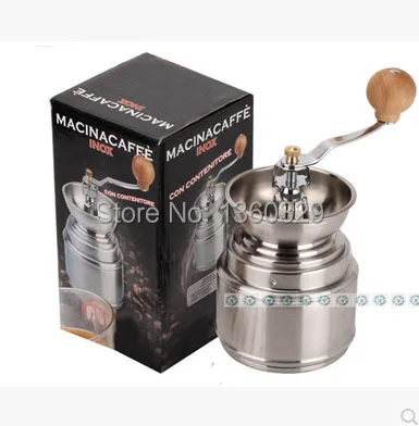 New Arrival Stainless Steel Coffee Grinder Salt and Pepper Mill Herb Spice Chili Beans Weed Machine Freeshipping2pcs/lot | Дом и сад