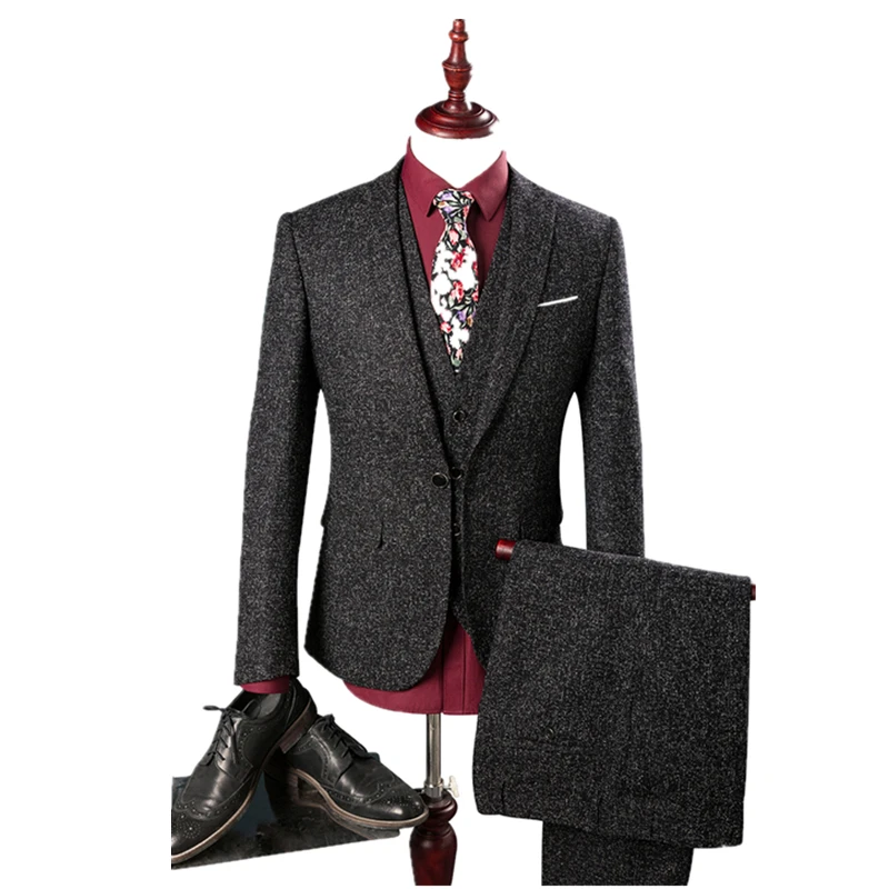 Новое поступление 2017 деловой мужской костюм из трех предметов высокого качества