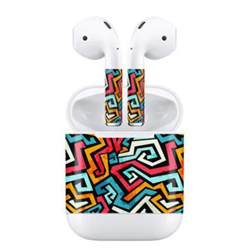 1 комплект защитная наклейка для Apple Airpods, зарядная коробка+ пленка против потери для AirPods, беспроводные аксессуары для наушников, наклейка - Цвет: Colorful