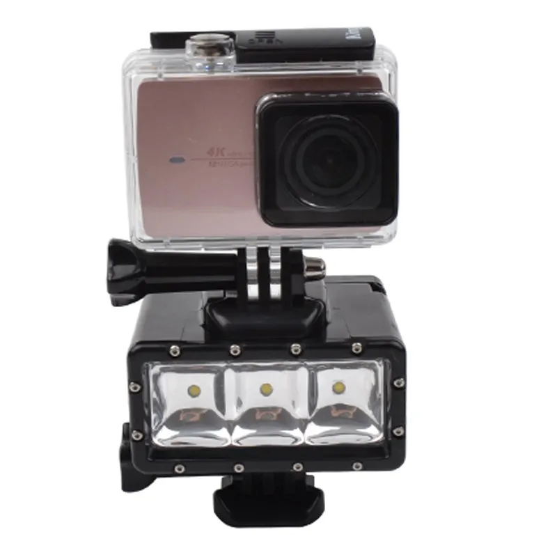 Светодиодный светильник для дайвинга Go Pro(2 аккумулятора Hero4) для GoPro Hero 7 6/5 3 4S для экшн-камеры yi 4K SJCAM