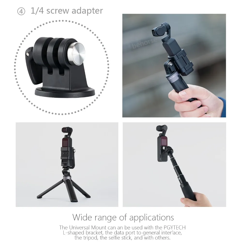 10 типов опционально PGYTECH DJI OSMO Карманный адаптер Держатель клип селфи палка штатив Экшн камера Gimbal аксессуары